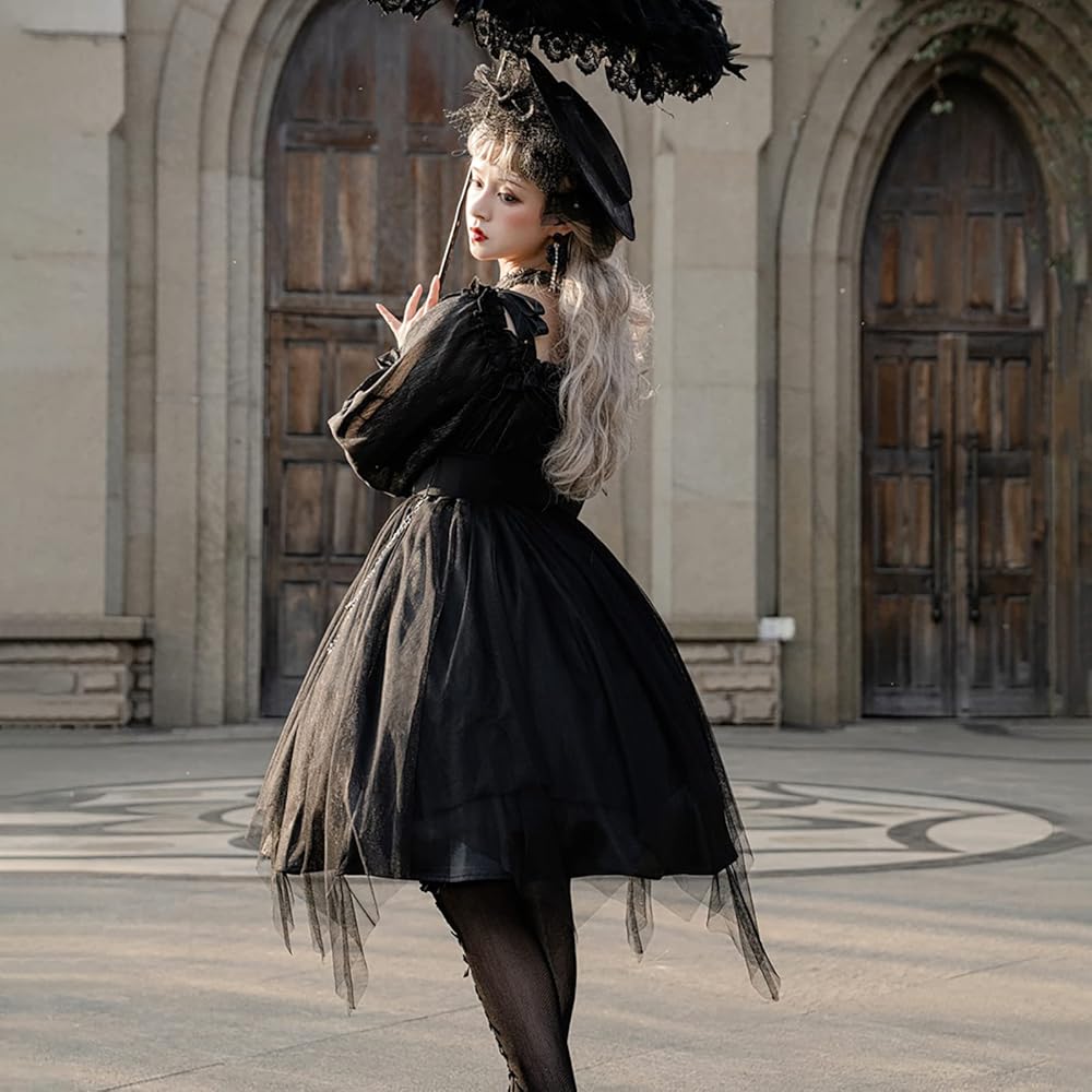 Cornet ゴスロリ ゴシックロリータ ワンピース ロリータ】ゴシックロリータ ゴスロリ ワンピース ブラック 黒